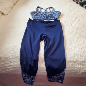 Gaiam sports bra & capri leggings